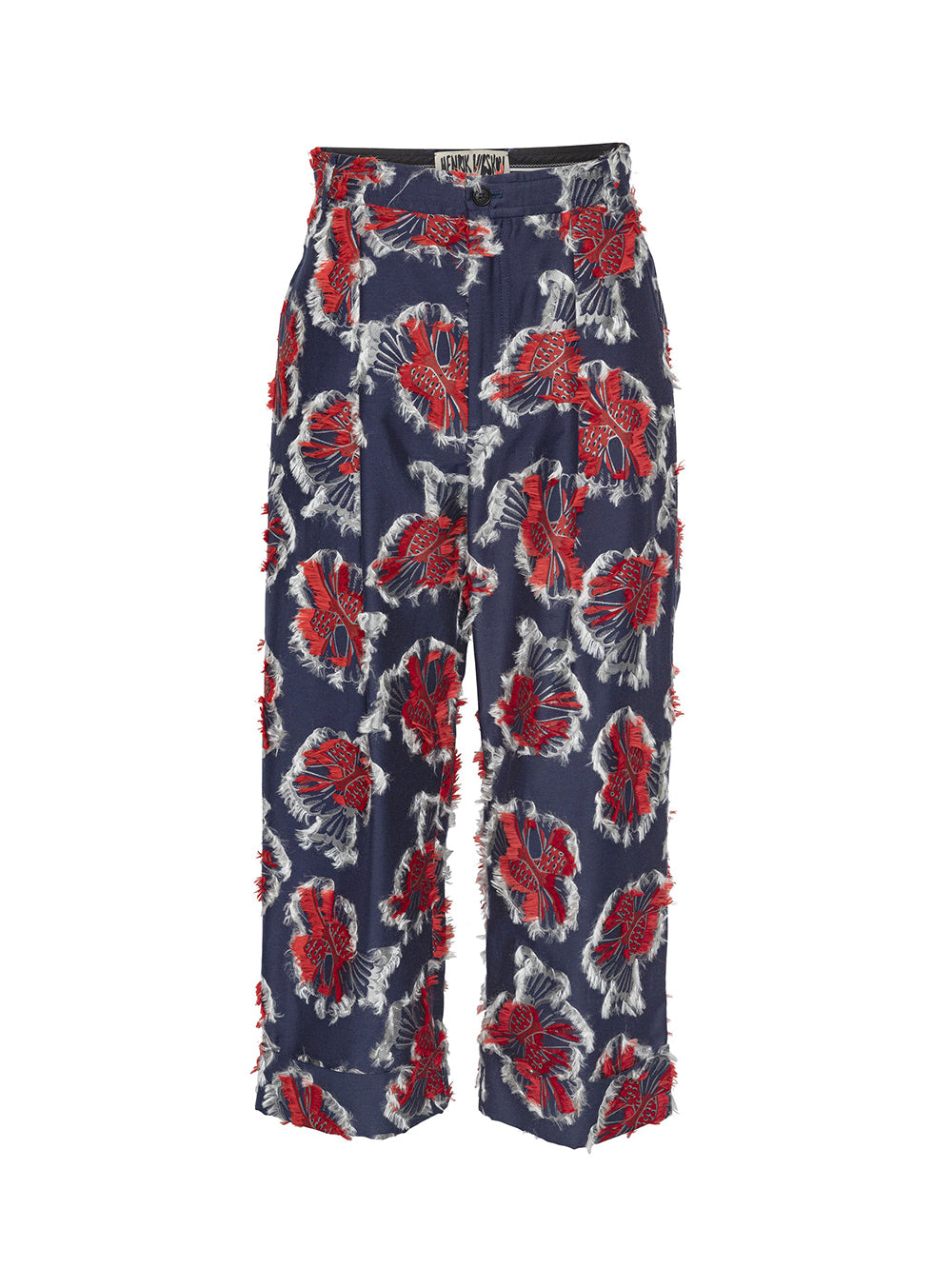 Say Cotton Pants Red Navy Birdy
