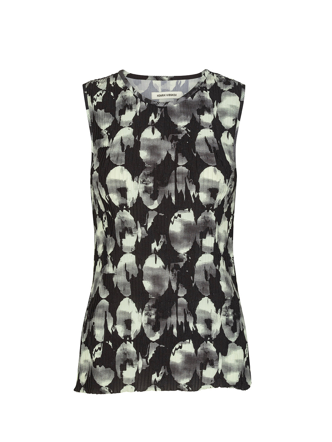 Sleeveless Plissé Top Bursting Eggs