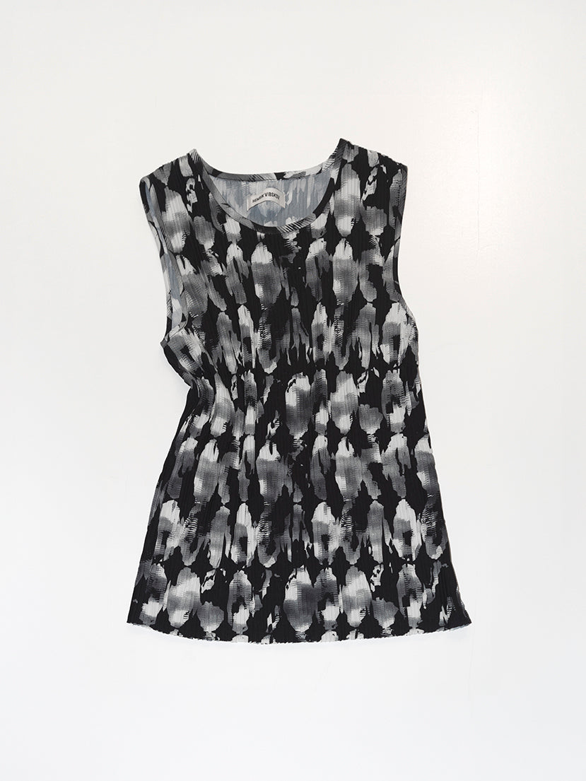 Sleeveless Plissé Top Bursting Eggs