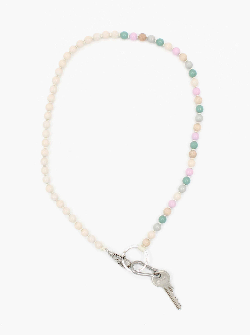 Pearl Keychain Long Rosemix Duo