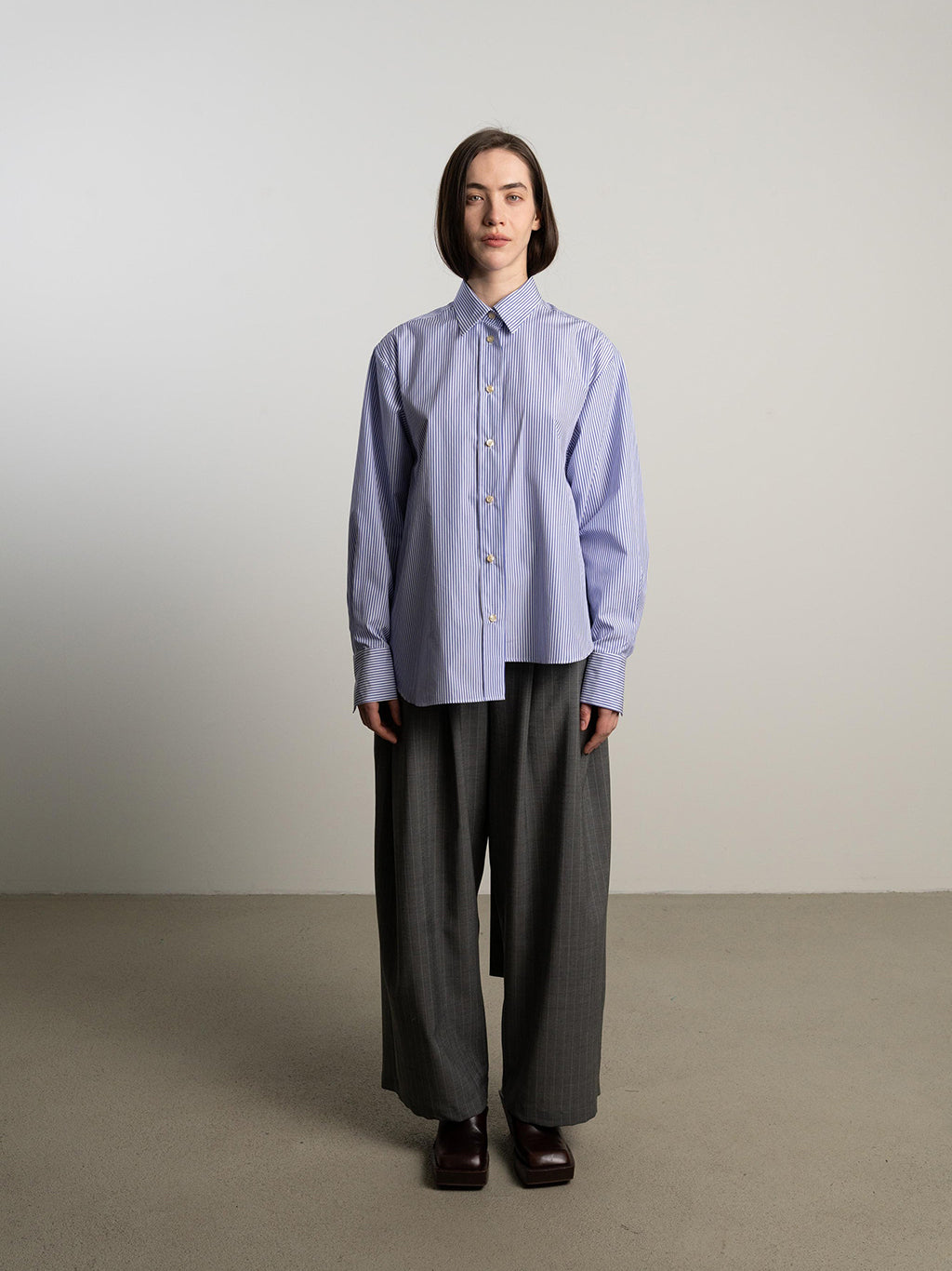 Wavy Yoke Shirt Sail Stripe