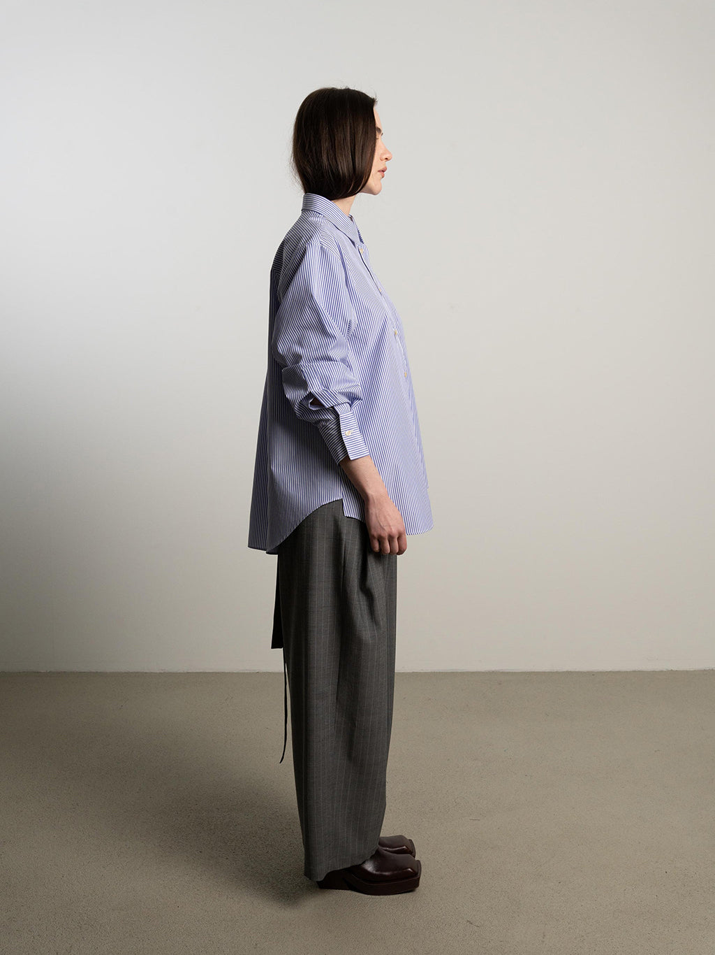 Wavy Yoke Shirt Sail Stripe