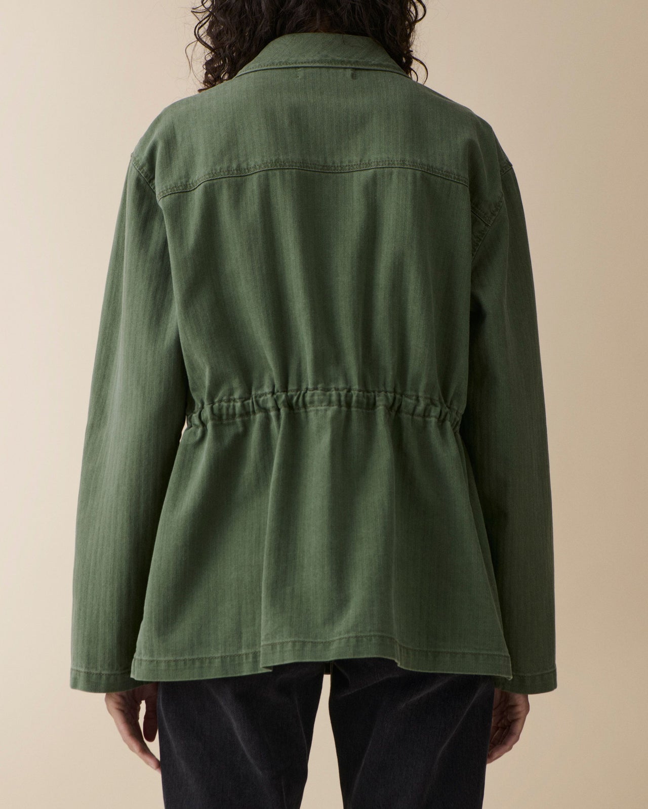 Amy Chevron Jacket Green