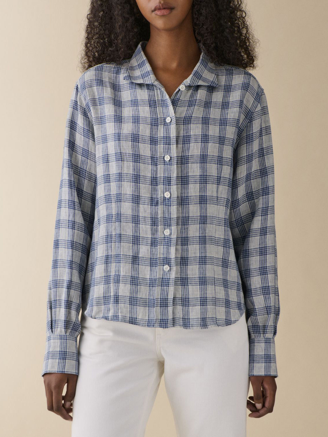 Vera Shirt White Blue Check