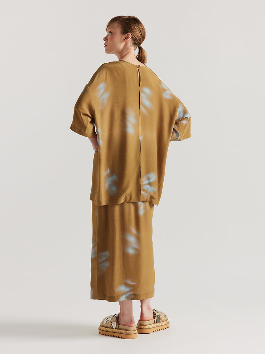 Airfoil Skirt Sand Turquoise