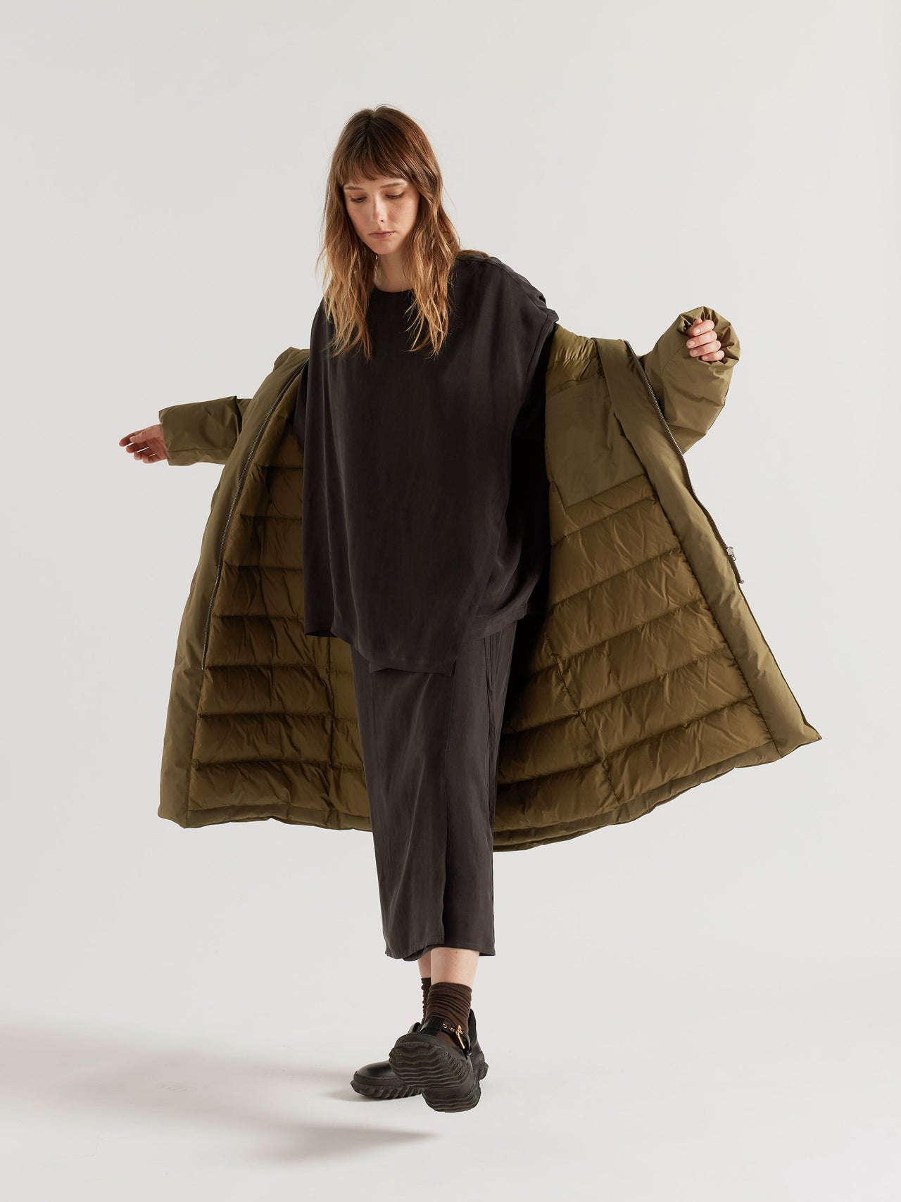 Floating Puffa Coat Olive