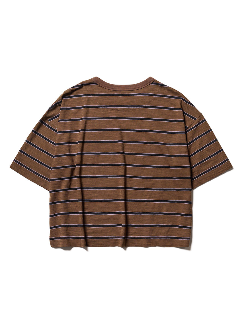 Obelisk Tee Brown / Black / Lilac Stripe