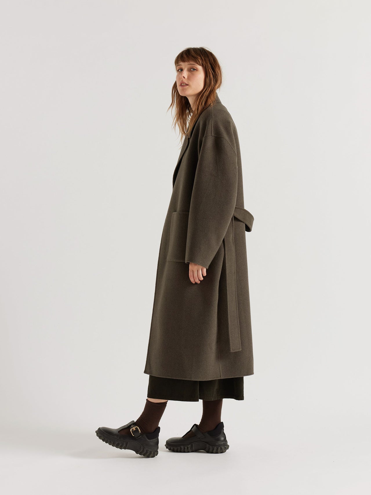 Retention Wool Coat Olive Taupe