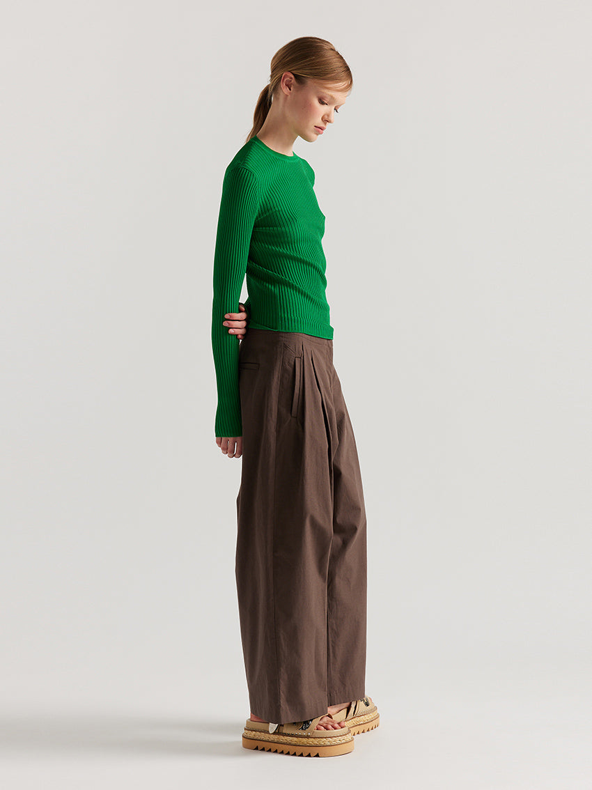 Verse Knit Tee Green