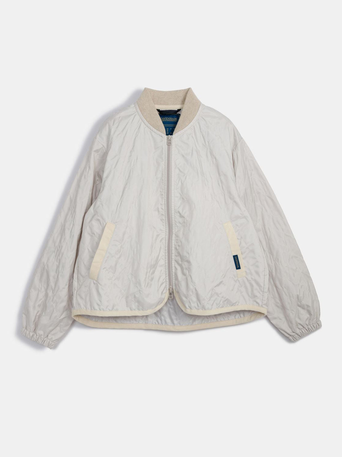 Unwadded Bomber Jacket Moonbeam Silver