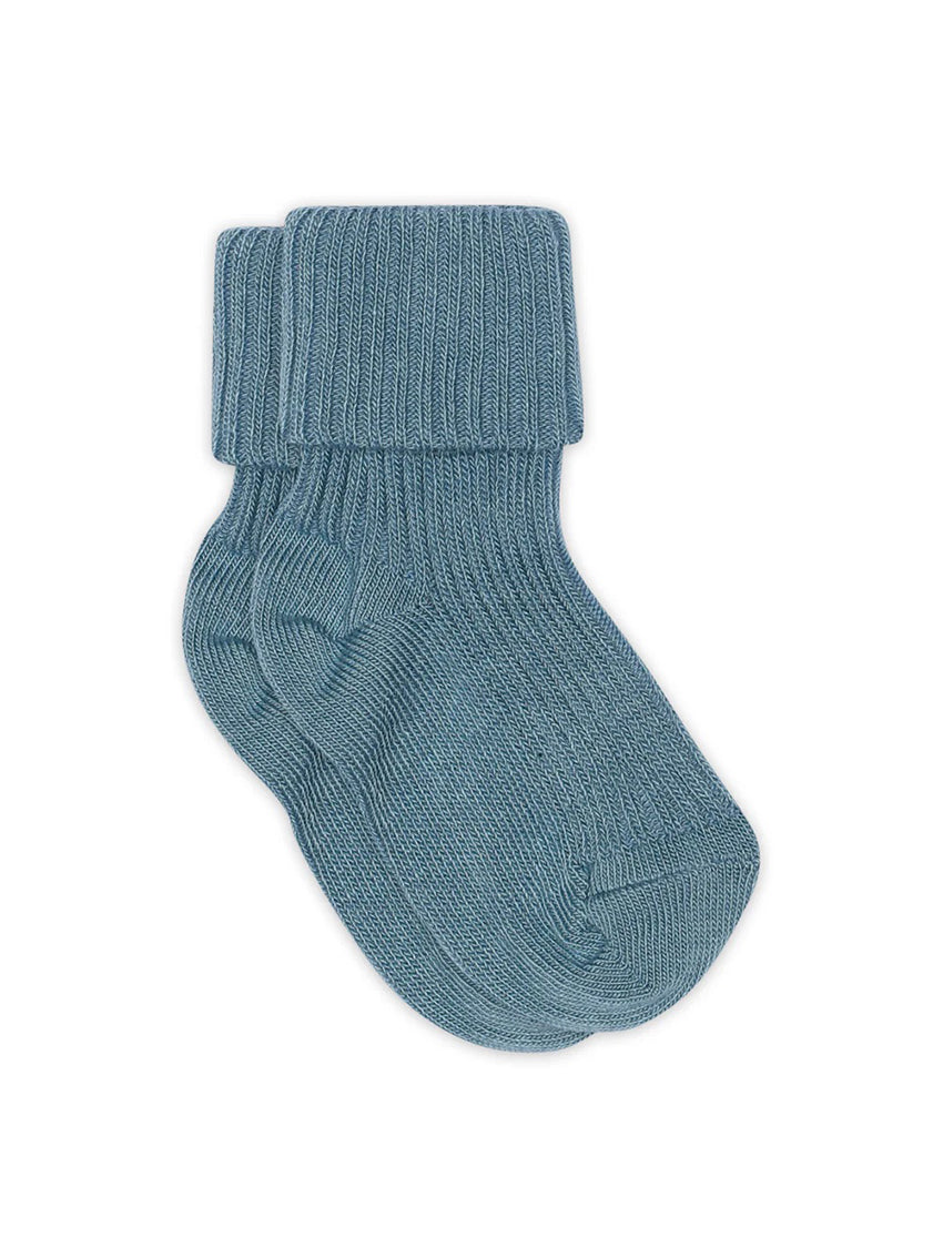Cotton Rib Baby Socks Provincial Blue