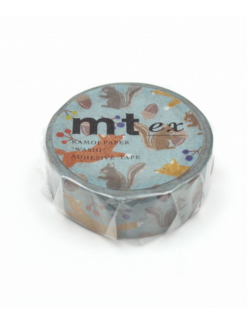 Washi Tape Embroidery Fox and Squirrel