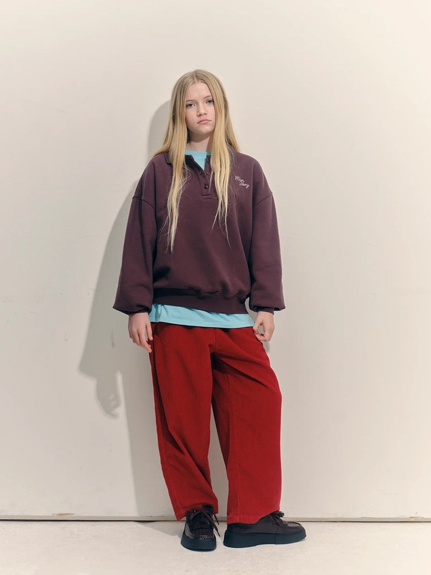 Cord Lounge Pants Cherry