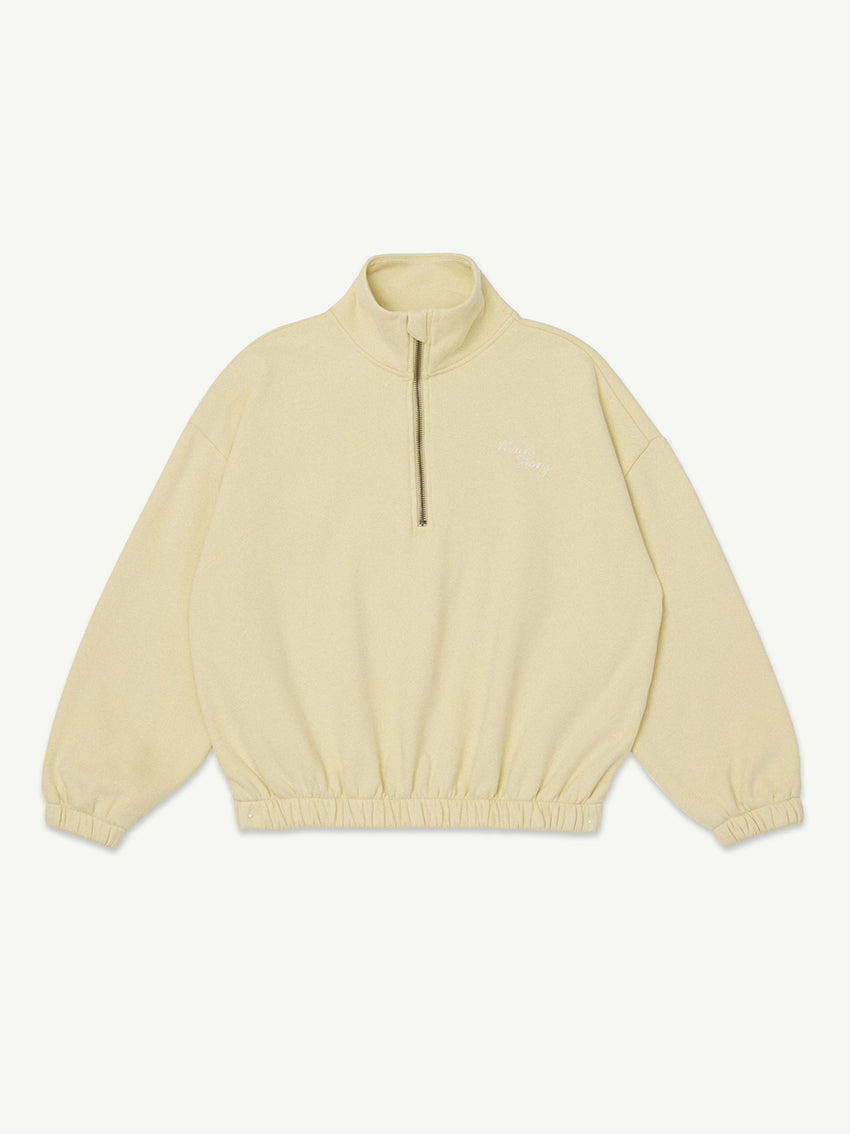 Half Zip Funnel Sweatshirt Tortilla