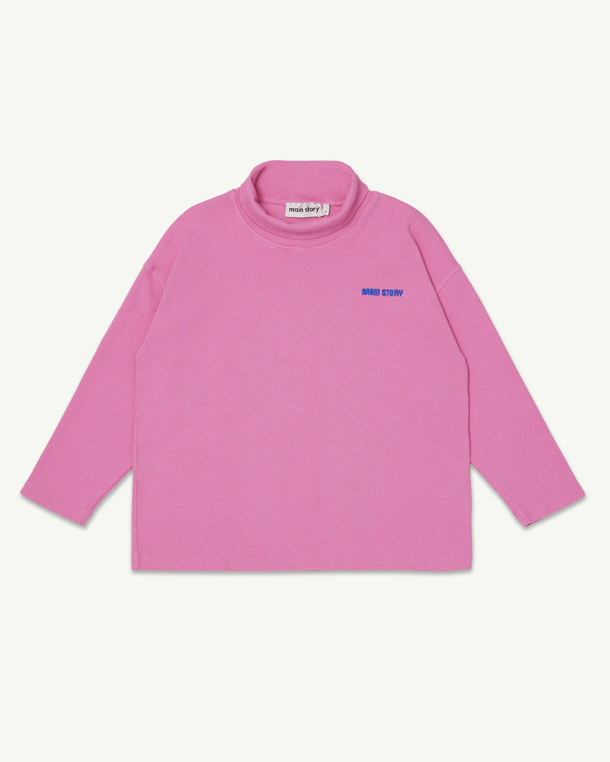 Roll Neck Rib Top Bubblegum