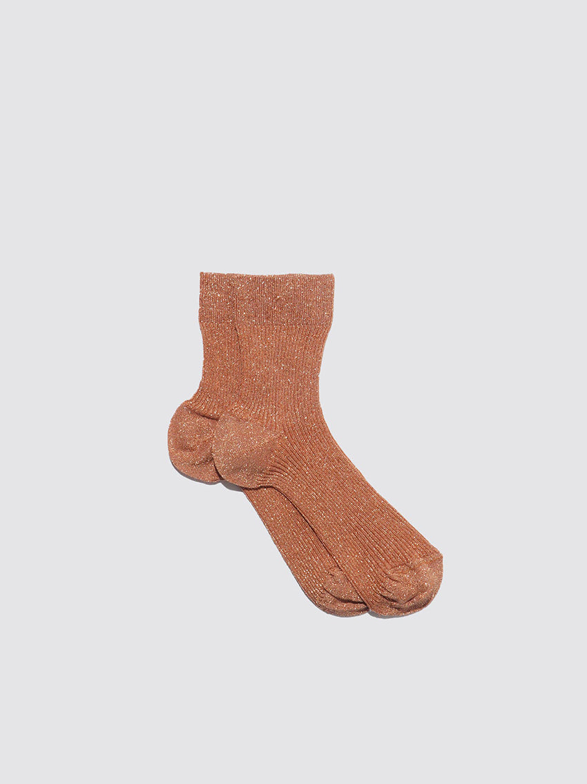 Lurex Socks Rust