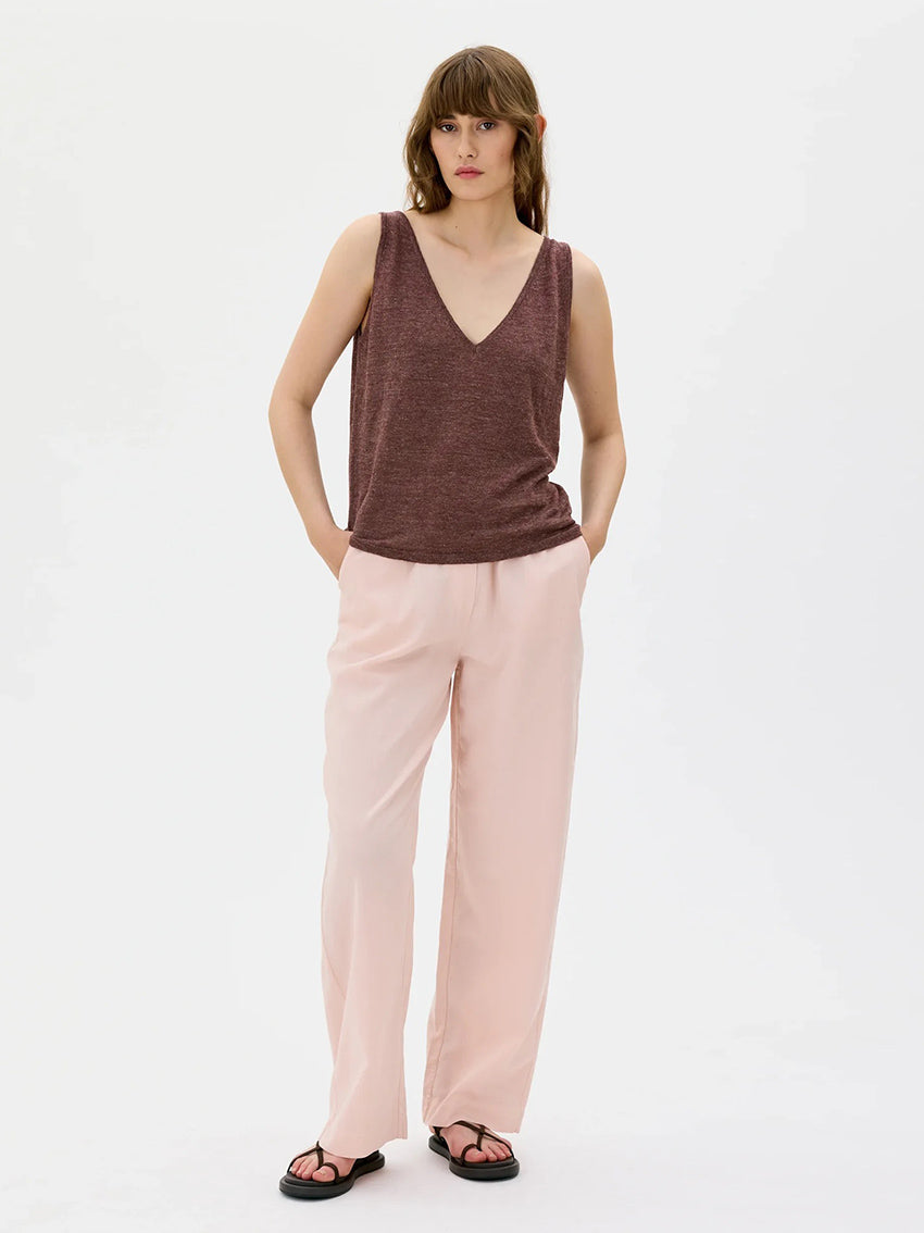 Essi Tencel Organic Cotton Linen Trousers Pink