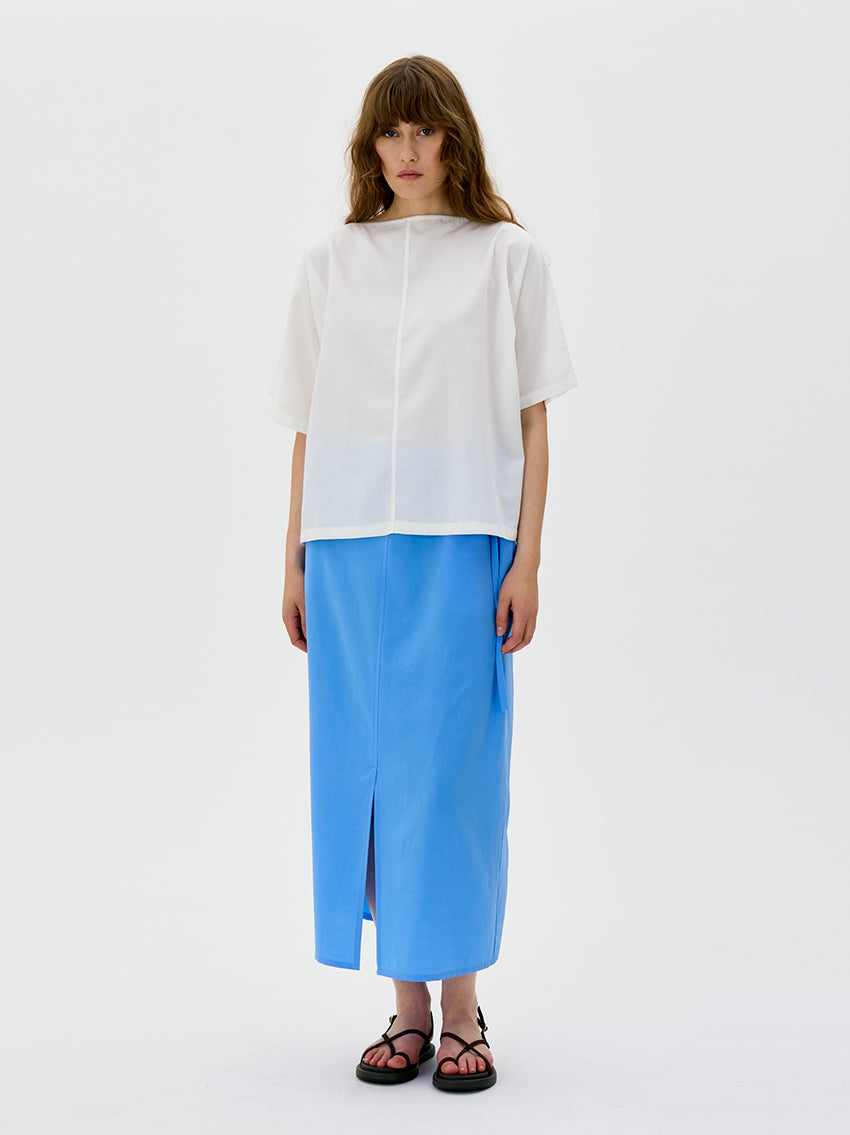 Rhea Light Tencel Skirt Light Blue