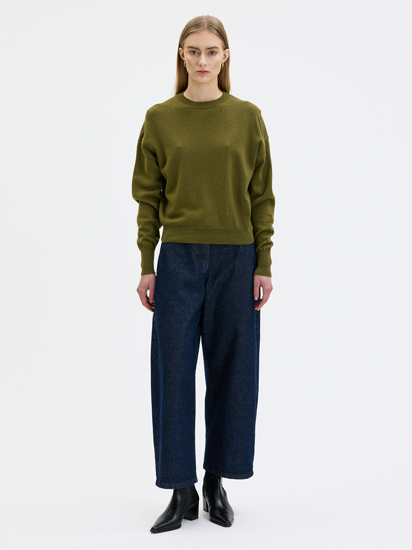 Ior Cashmere Wool Sweater Lizard Green