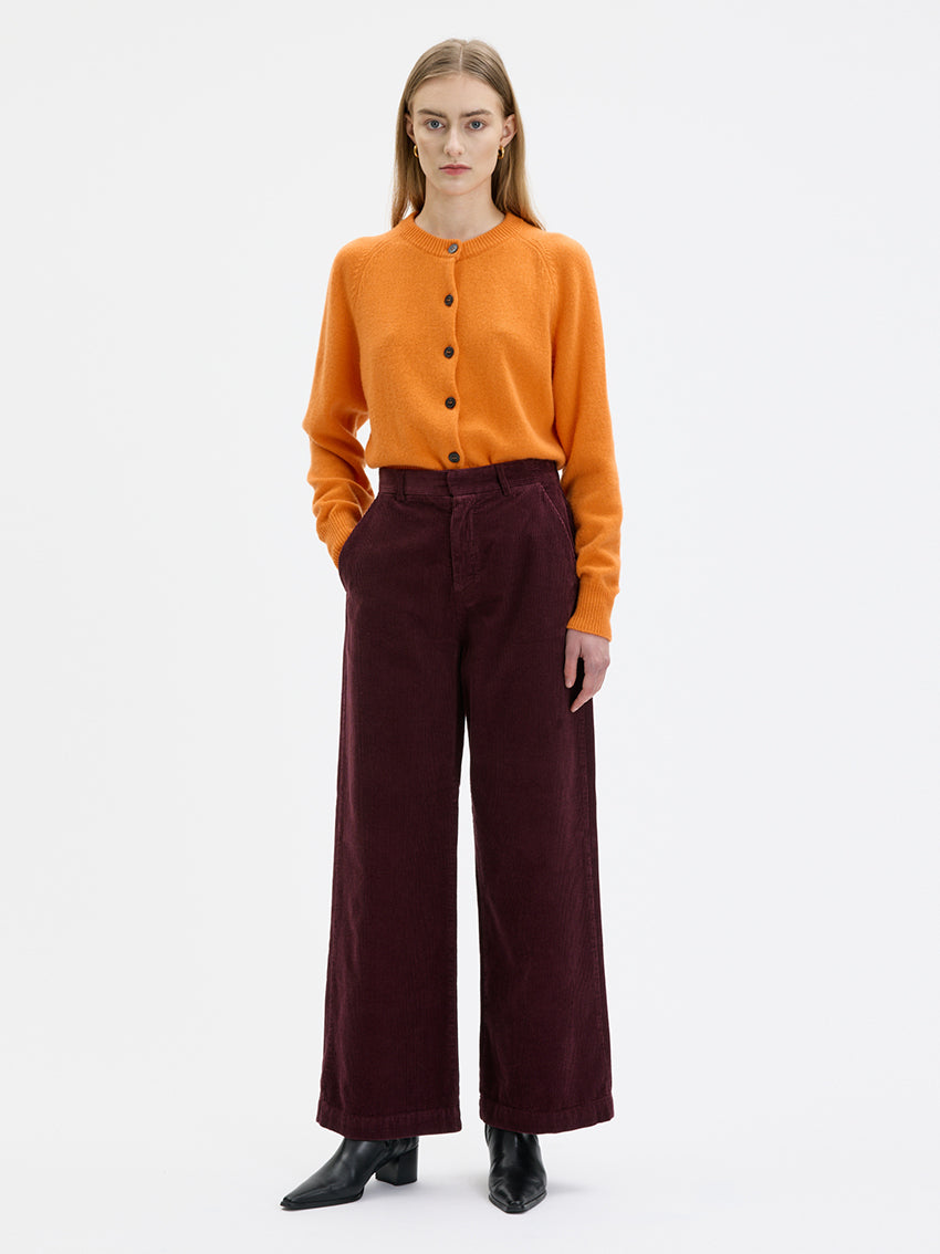 Kio Wool Cashmere Cardigan Orange