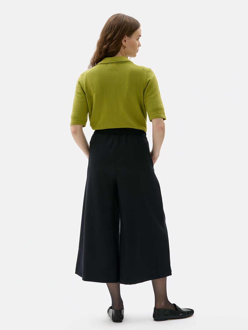 Lovo Fine Knitted Buttoned T-Shirt Green