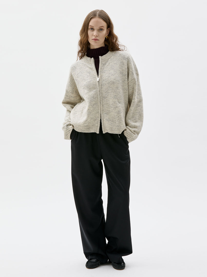 Soni Chunky Zip Jacket Light Grey