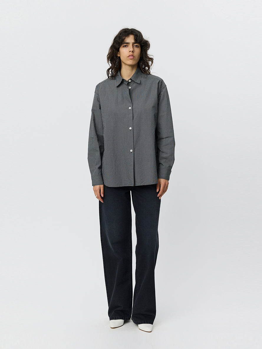 Women’s Generous Shirt Black Experienced Check