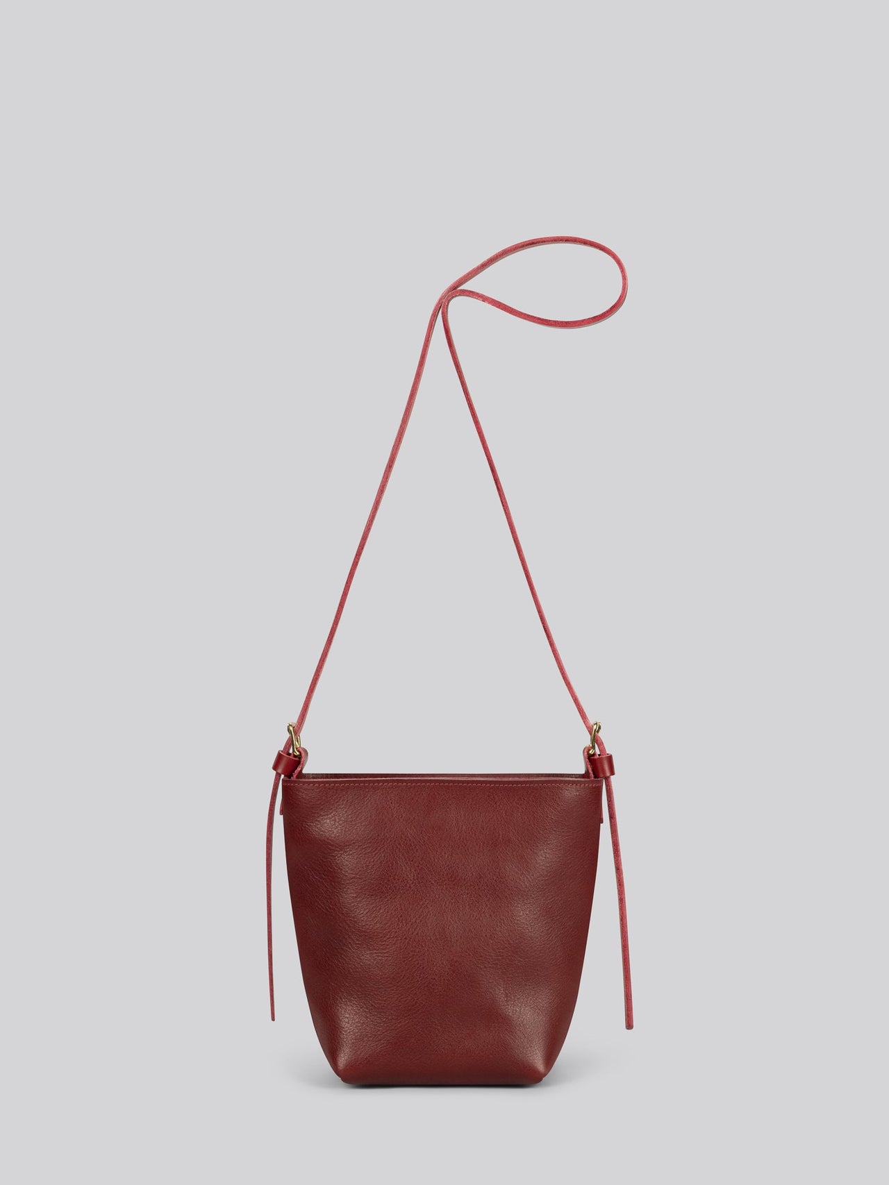 Dino Leather Bag Grainy Merlot