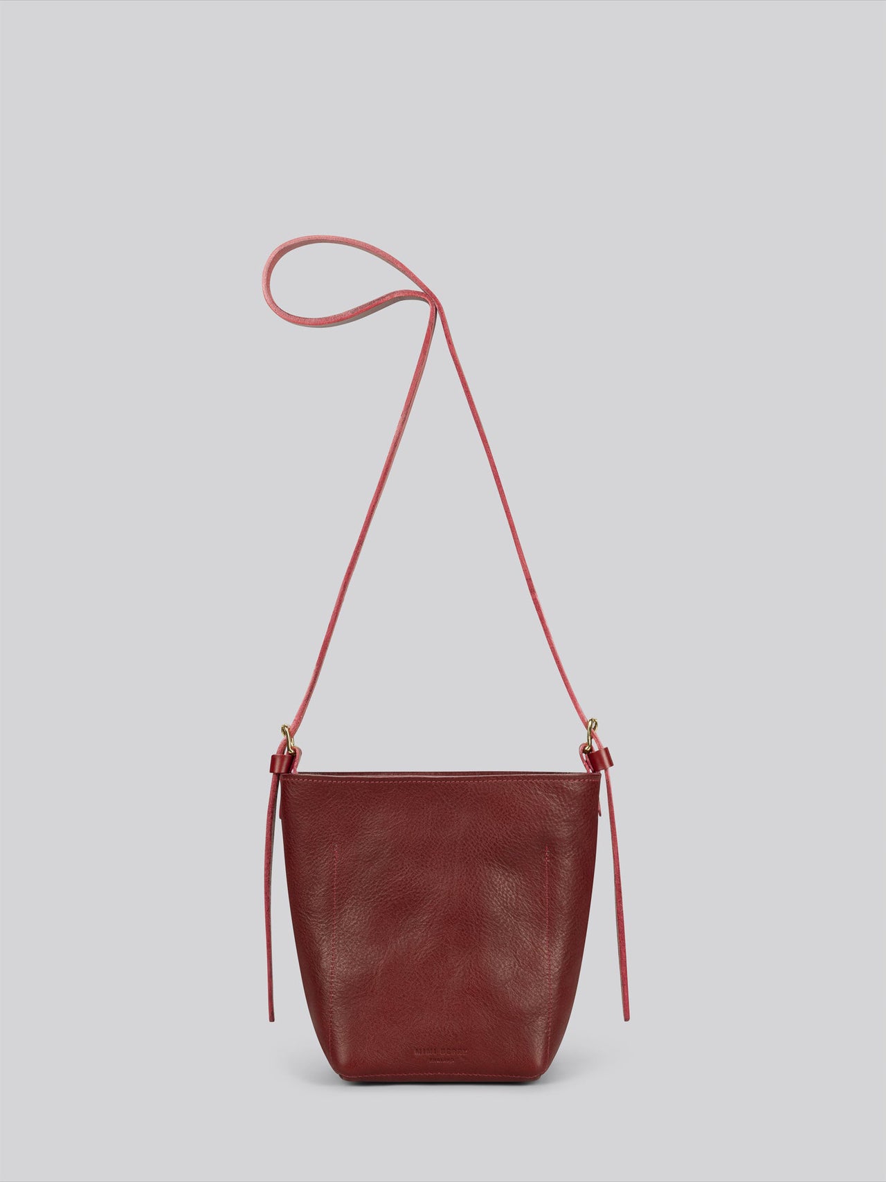 Dino Leather Bag Grainy Merlot