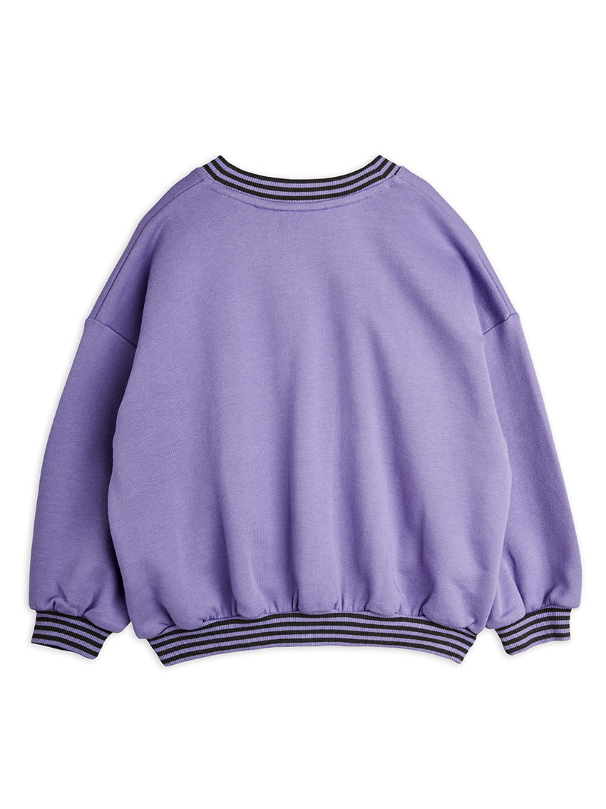 Football Emb Sweatshirt Purple