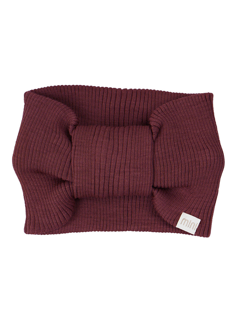 Alba Wool Rib Hairband Bordeaux