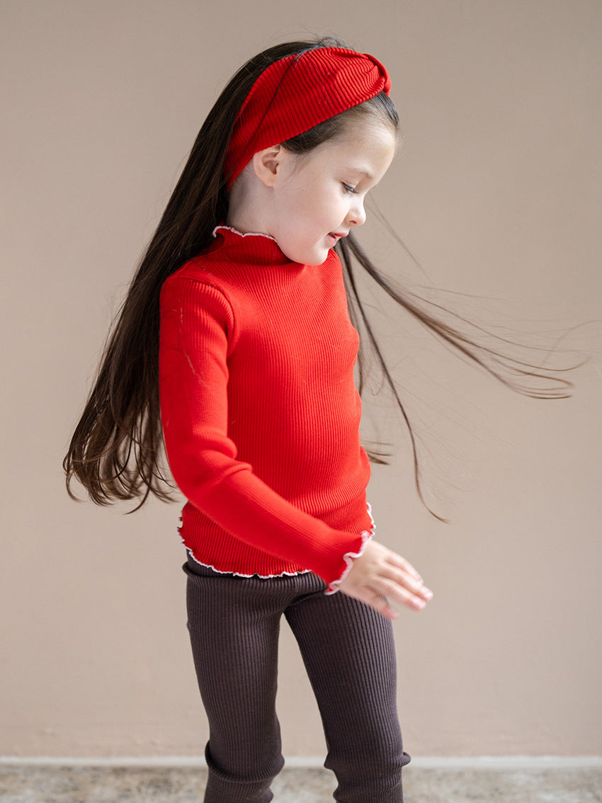 Alba Wool Rib Hairband Red