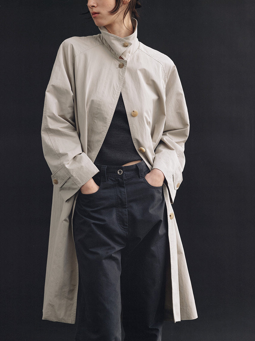 Classic Oversized Balmacaan Beige