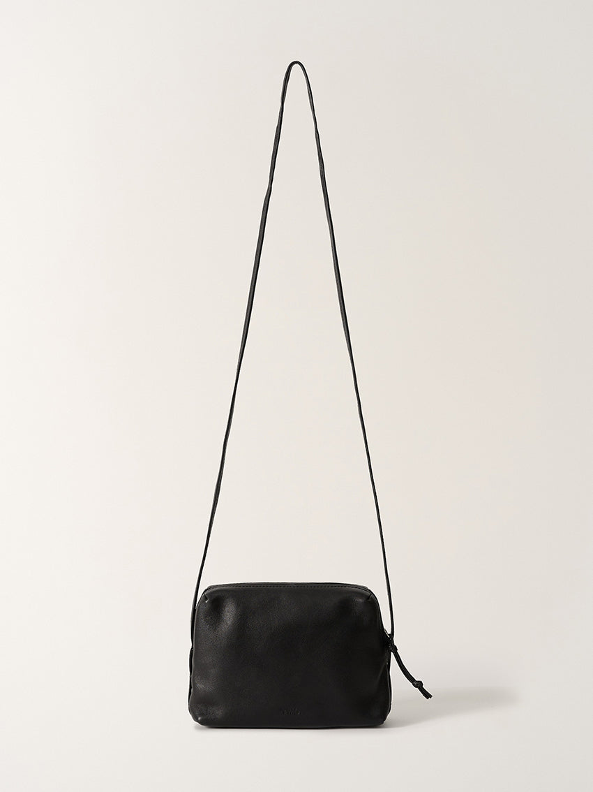Square Leather Bag Black