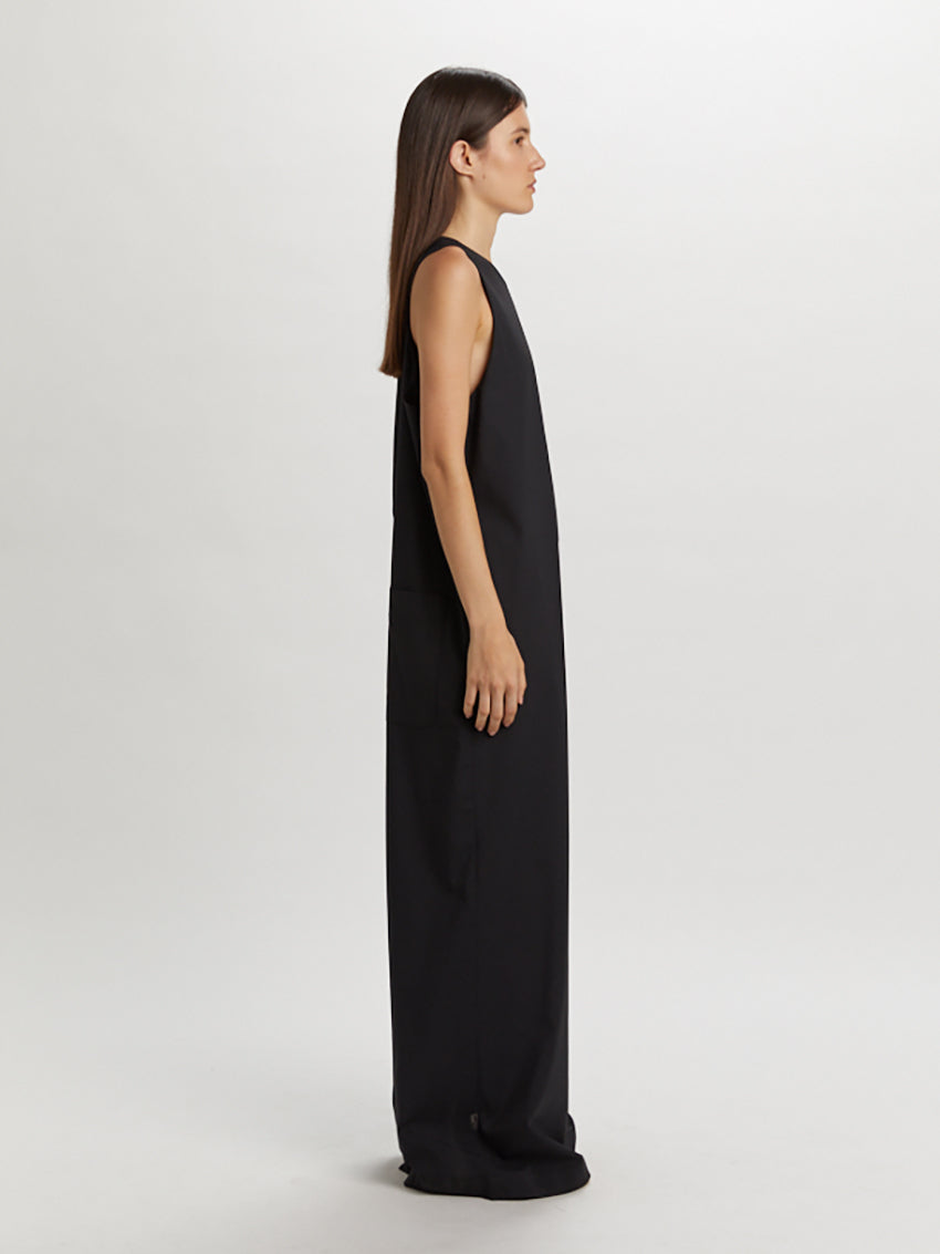 Jumpsuit in Technical Light Virgin Wool Black