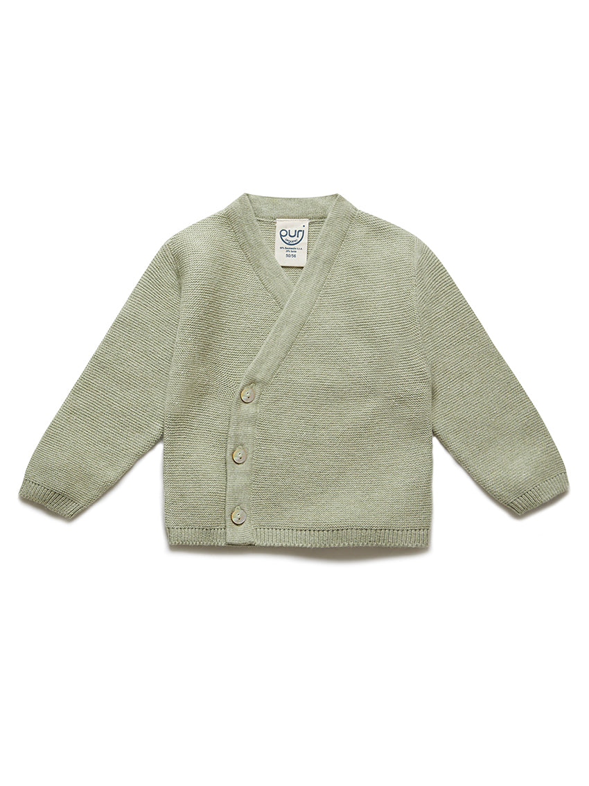 Cotton/Silk Kimono Jacket Pistazie