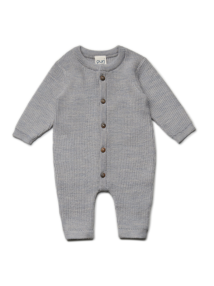 Merino Wool Overall Greymelange