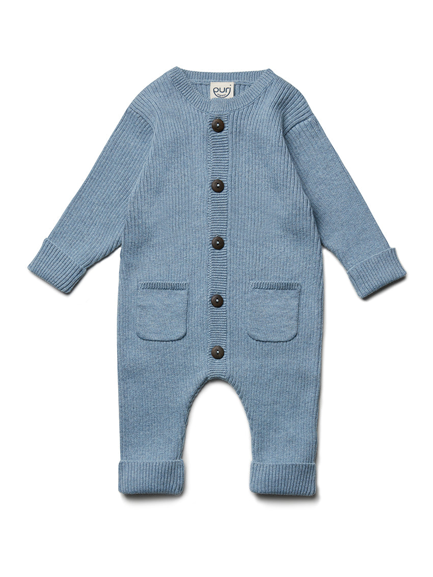 Wool/Cotton Overall Smokeblue
