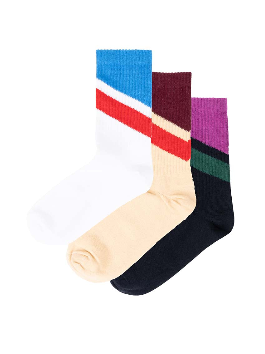 Sporty Socks 3 Pack Stripes