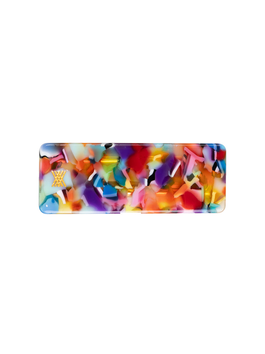 Squarded Hair Clip Marble