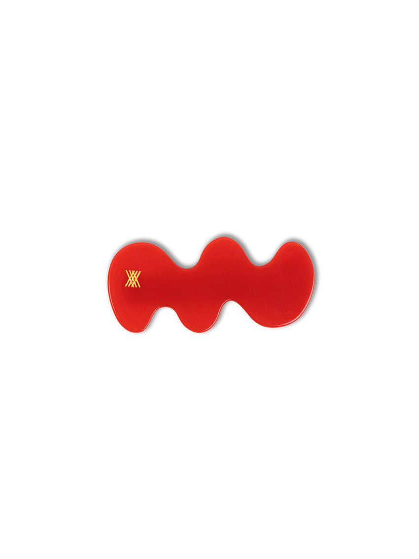 Wavy Hair Clip Firecracker Red