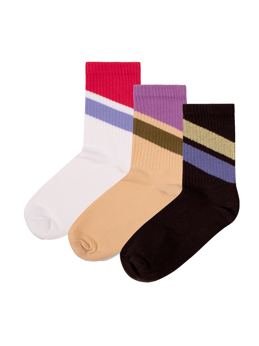 Sporty Socks 3 Pack Stripe