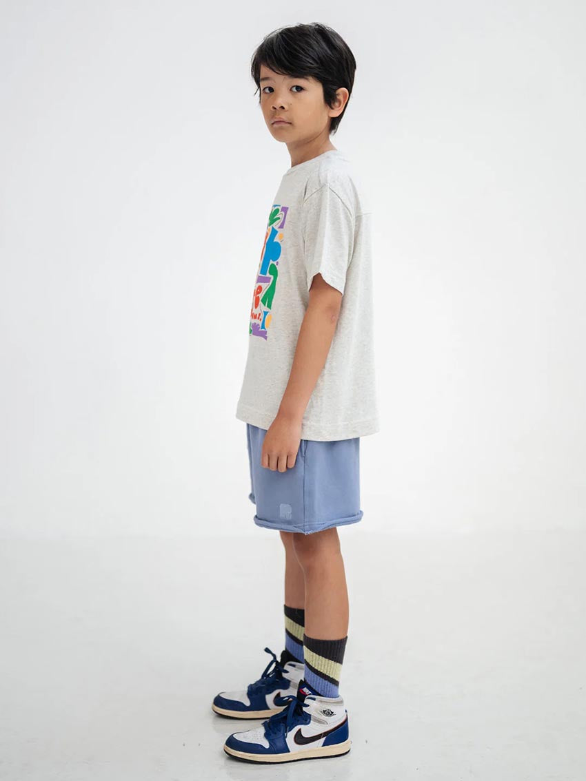 Boxy T-Shirt Light Mixes Cream Print