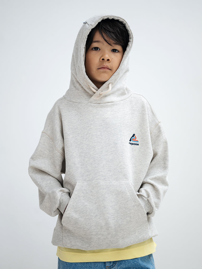 Hoodie Sweater Light Mixes Grey