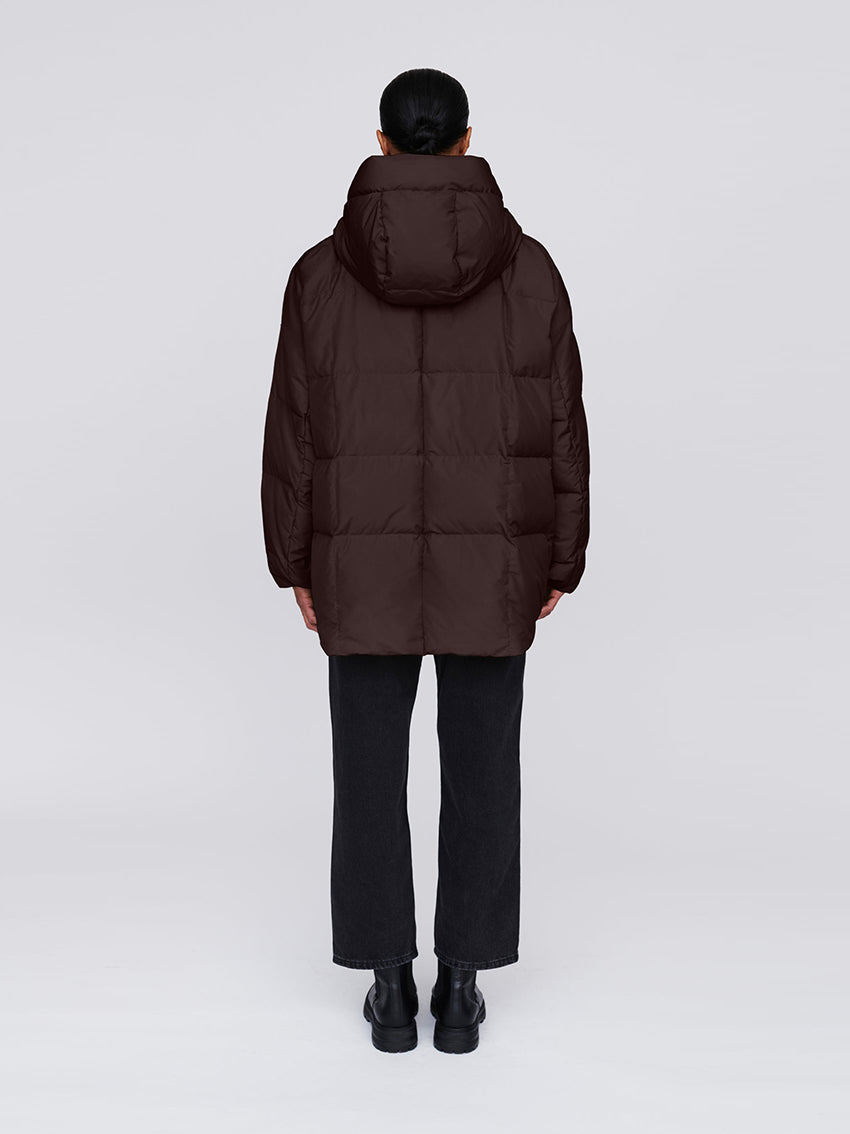 Swiss Waste Jacket Mid Length Chocolate