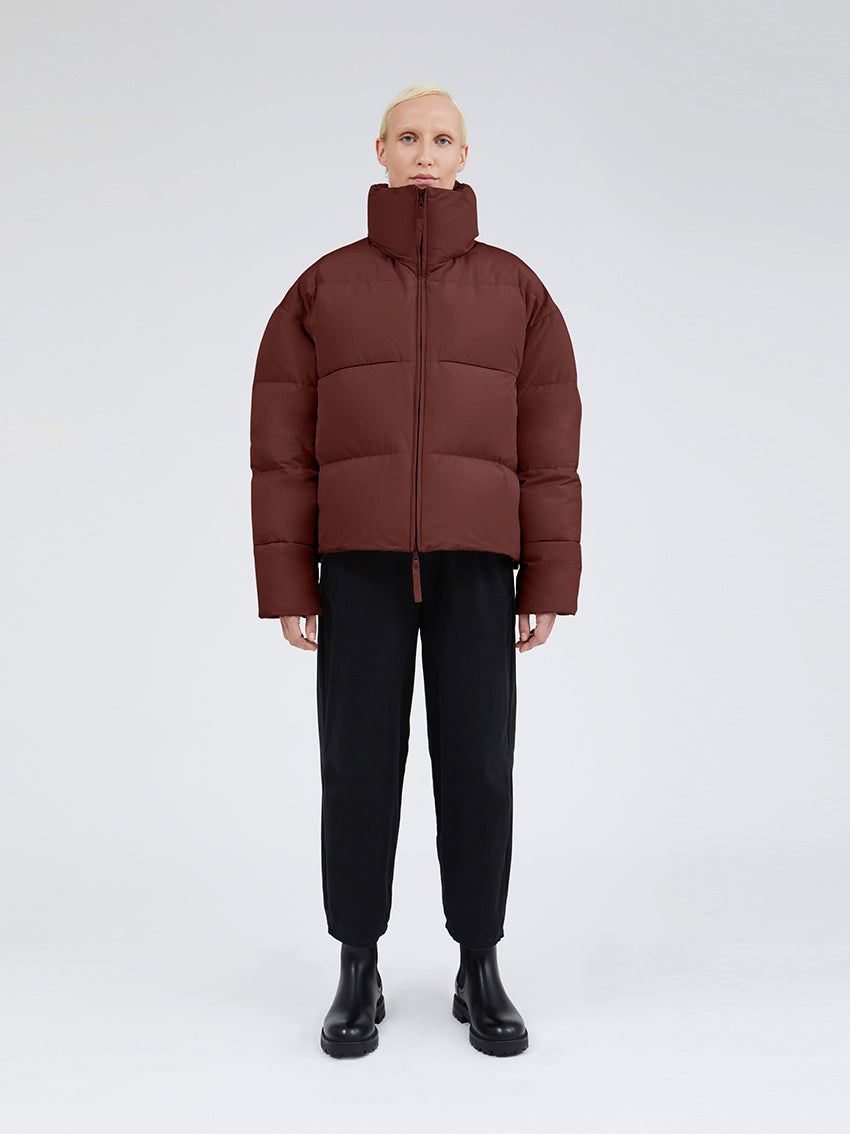 Swiss Waste Jacket Short Maroon