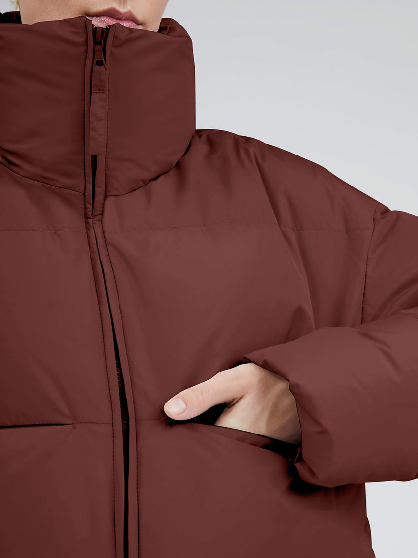 Swiss Waste Jacket Short Maroon