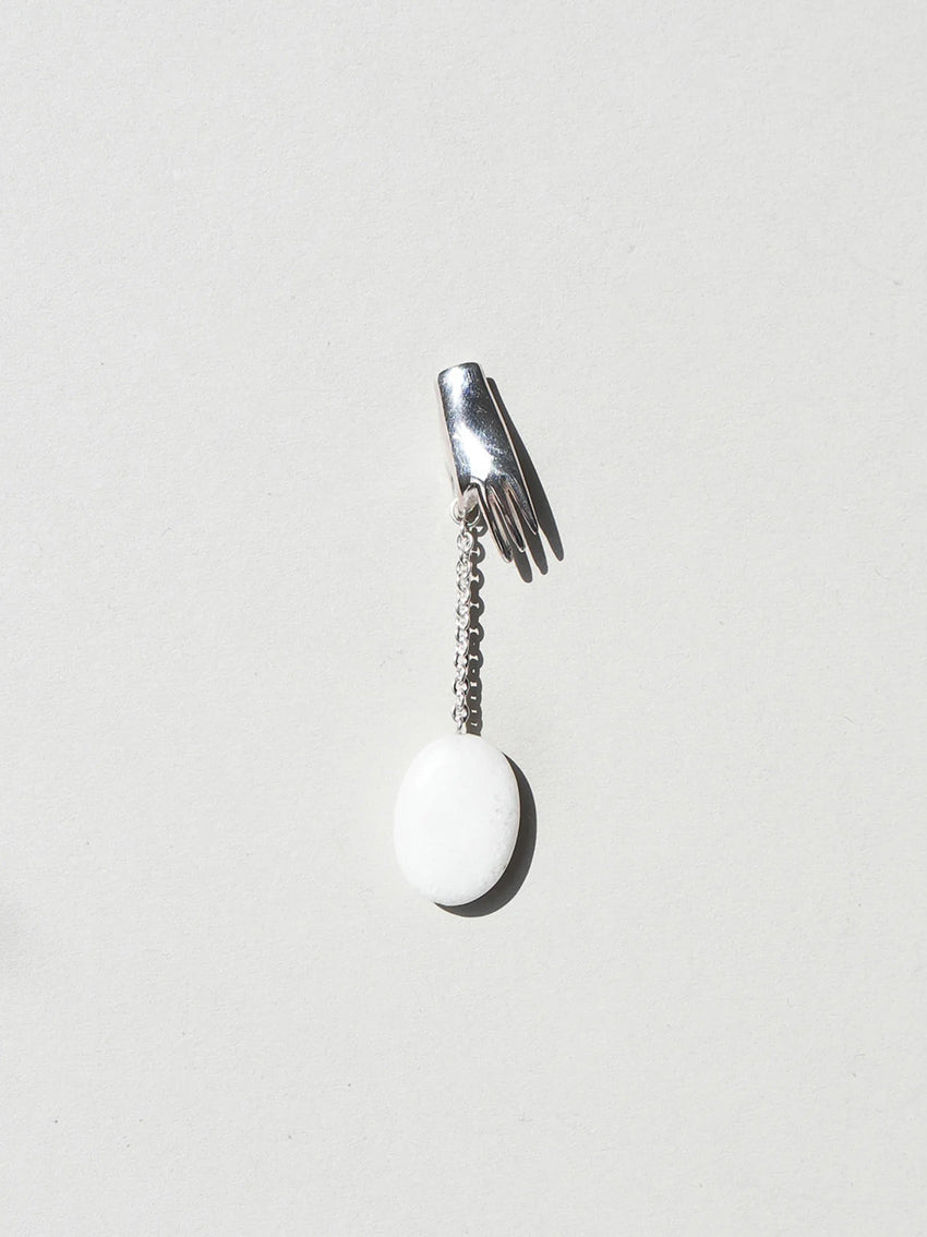 Darling Earring Prehnite Silver Cloudy
