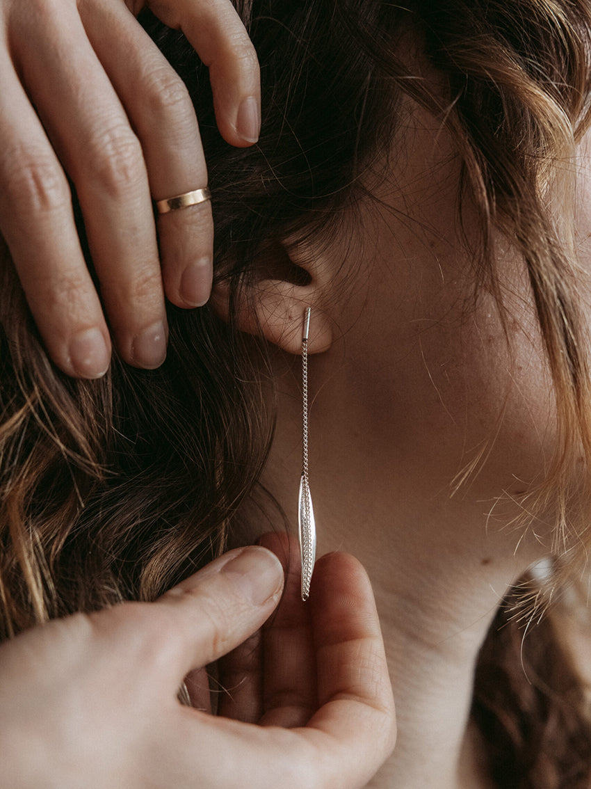 Leaves Earrings Silver