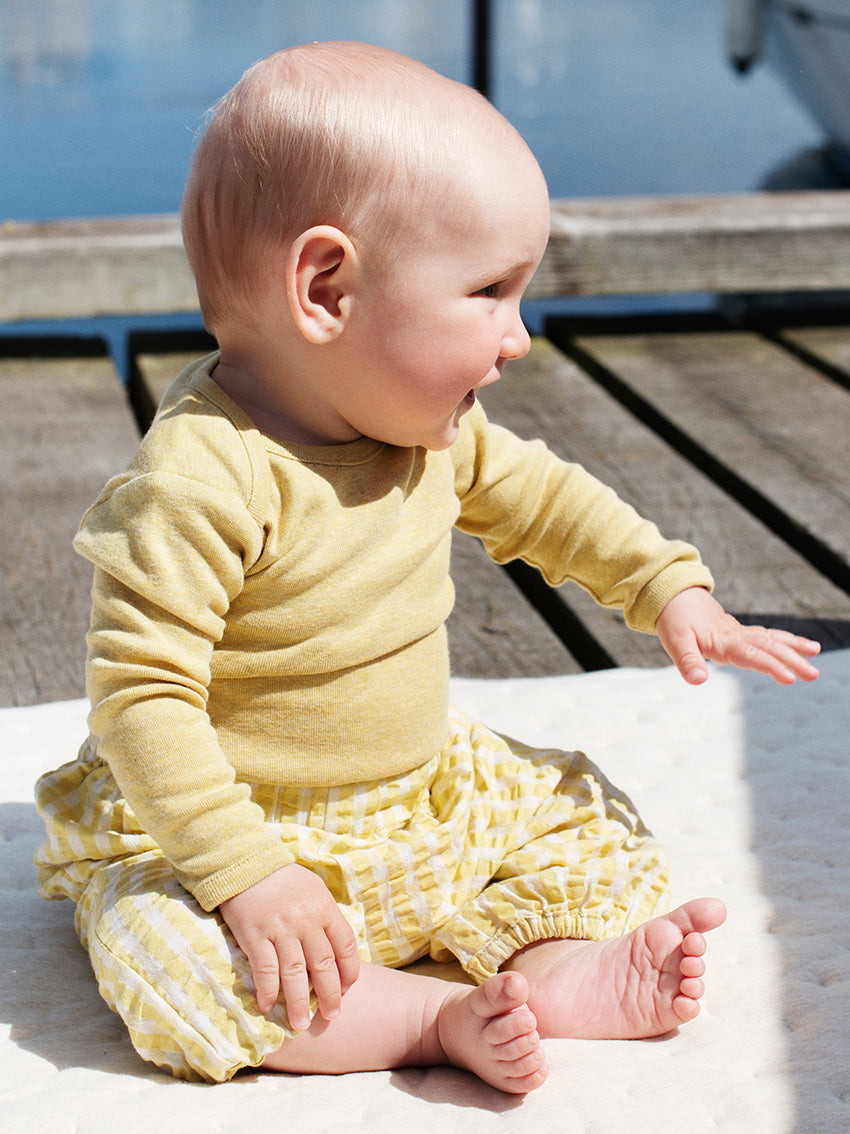 Baby Pants Lemon Checks-Light Woven